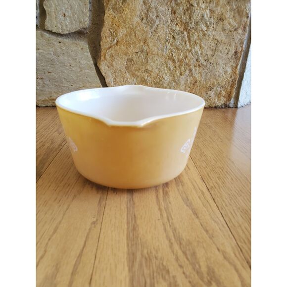 Vintage Pyrex 473-B Butterfly Gold 1L 6" Casserole Dish (w/ wear GUC) Retro - Picture 4 of 10